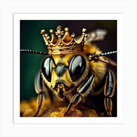 A crown Bee Art Print