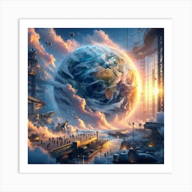 Planet In Space Art Print