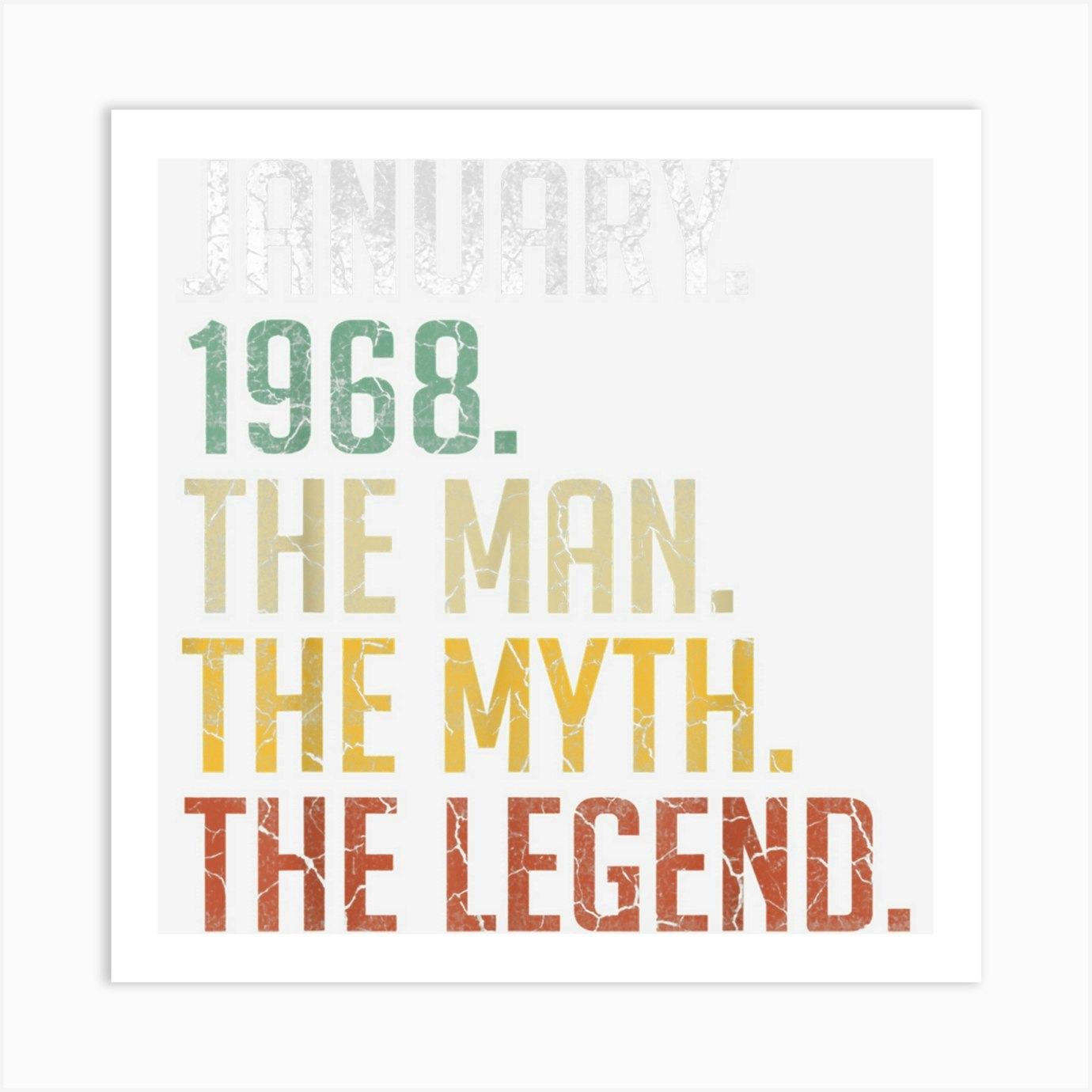 Vintage Born In January 1967 Man Myth Legend 53 Years Old T-Shirt Vintage Born In January 1967 Man Myth Legend 53 Years Old T-Shirt