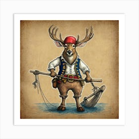 Pirate Deer 8 Art Print