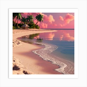 Sunset On The Beach 7 Art Print