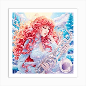 Saxophone Girl 2 Art Print