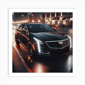 Cadillac XTS 2013 At Night Art Print