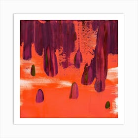 Drops - Orange Art Print