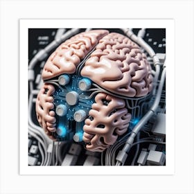 Artificial Intelligence Brain 1 Art Print