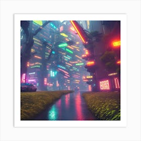 Futuristic City 3 Art Print