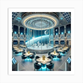 A Futuristic Restaurant Housed In A Former Communication Satellite 1024x1024 Art Print