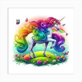 Unicorn Rainbow 3 Art Print