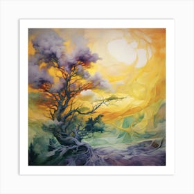 AI Idyllic Whispers Art Print