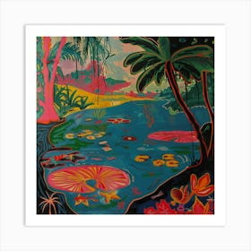 Exotic Lagoon Art Print