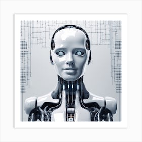 Portrait Of A Robot 2 Art Print