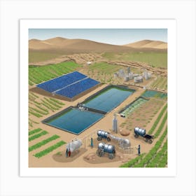 Solar Farm In The Desert 1 Art Print