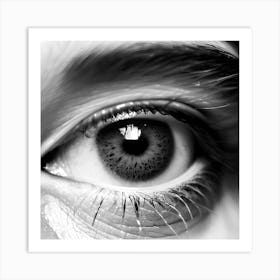 I put an eye on you Serie, Black and White Eye Art Art Print