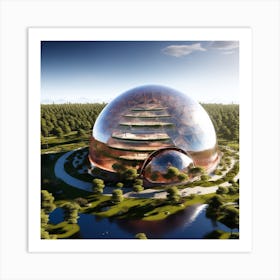 Futuristic Dome 2 Art Print