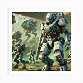 Venusian Mechs Armor Converted Art Print