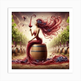 Wine Girl Art Print