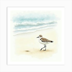 Sandpiper On The Beach Art Print