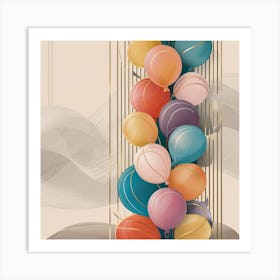 Balloons In The Sky Art Print