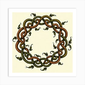 Flux Dev An Intricate Handdrawn Celtic Knot Design Featuring I 3 Art Print