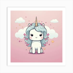 Cute Unicorn 38 Art Print