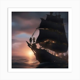 Black ship Art Print