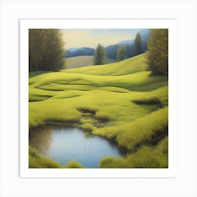 Green Hillsides Art Print