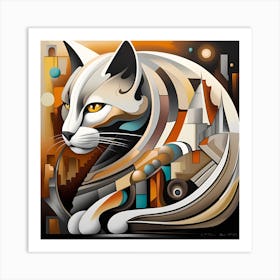 Abstract Cat 5 Art Print