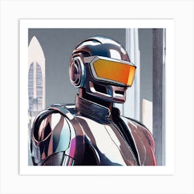 Futuristic Robot 7 Art Print