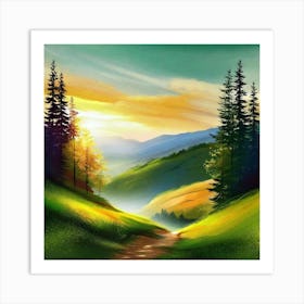 Landscape Painting 201 Art Print