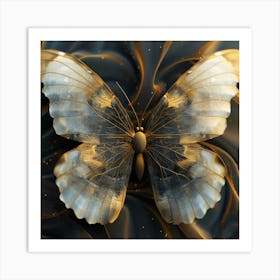 Golden Butterfly Art Print