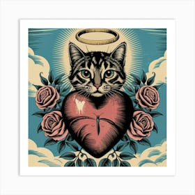 Angel Cat Art Print