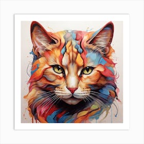 Cat Painting 1 Art Print