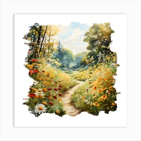 Path Through The Meadow Art Print