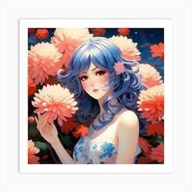 Japanese chrysanthemum 2 Art Print