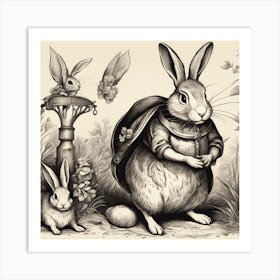 Easter Bunnies Art Print