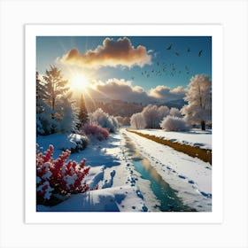 Winter Landscape Art Print