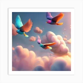 Birds In The Sky Art Print