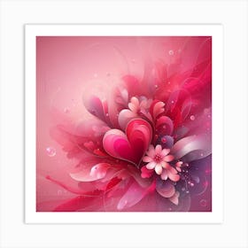 Valentine romantic abstract 1 Art Print