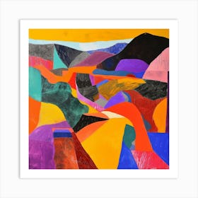 Abstract Travel Collection Angola 3 Art Print