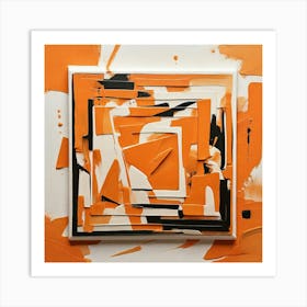 Default Orange Abstract Square Art Print 1 Art Print