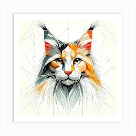 Feline Cat Creative Artwork Illustration 48 Art Print