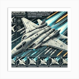 Stormfire Interceptor Iron Commonwealth Art Print