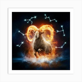 Zodiac Ram 34 Art Print