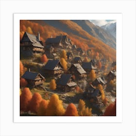 Autumn Village 67 Art Print