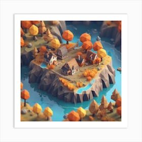 Low Poly Illustration Art Print