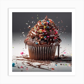 Choc Cupcake 4 Art Print