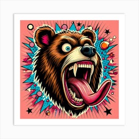 Bear With Tongue Out Art Print