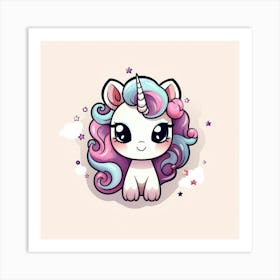 Cute Unicorn 666 Art Print