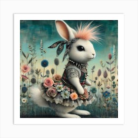 Punk rabbit 3 Art Print