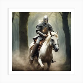 Knight On Horseback Art Print